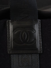 2004 Sports Line Wool Nylon Combination Logo Boston Bag, Black