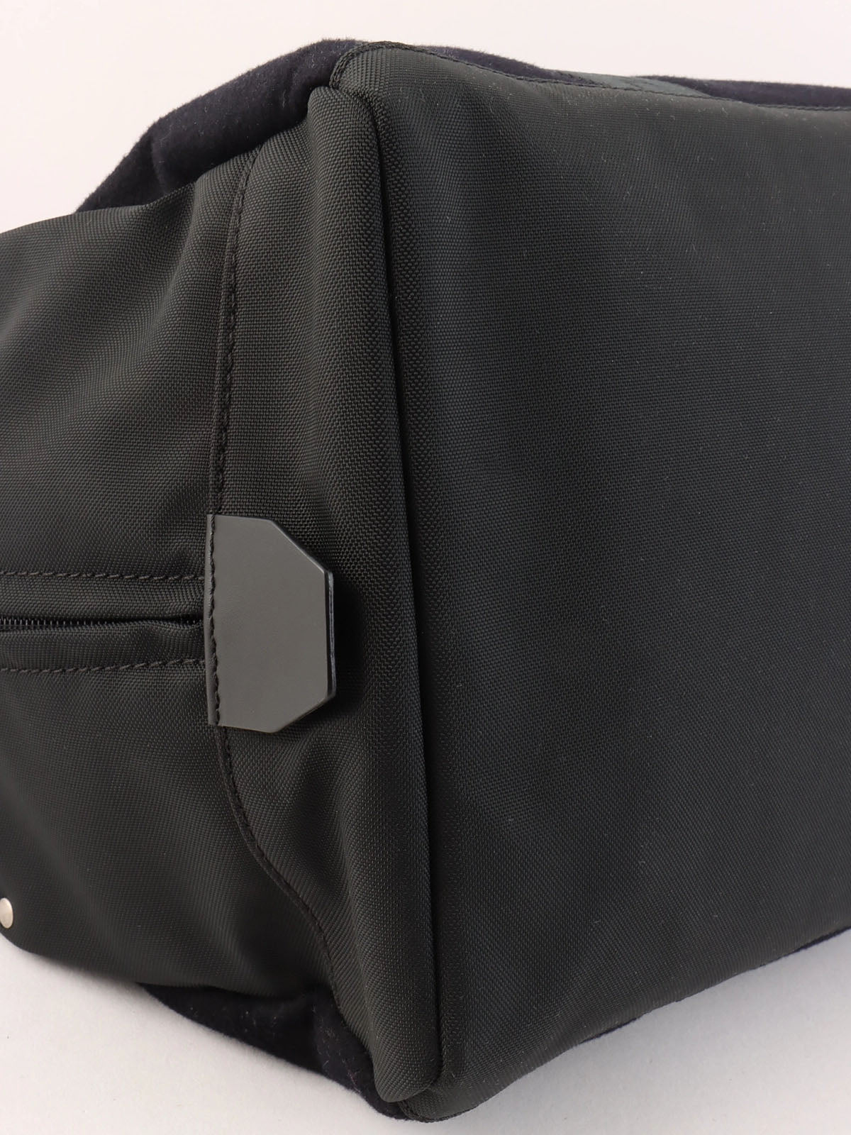 2004 Sports Line Wool Nylon Combination Logo Boston Bag Black