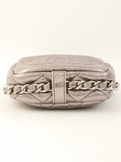 2008 CC Mark Stitch Mini Chain Shoulder Bag in Silver