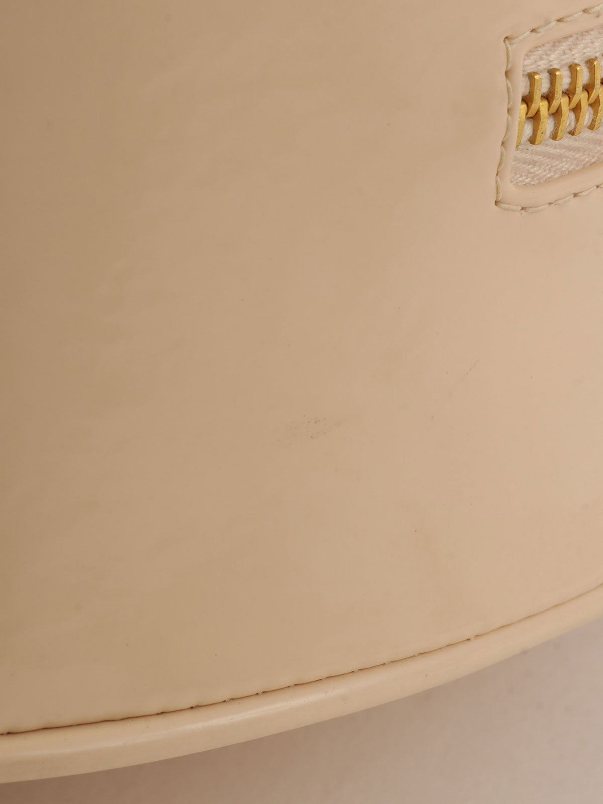 1995年頃製 パテントラウンドCCマークバニティバッグ ベージュ/ブラック