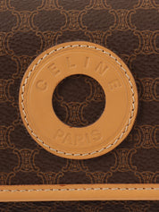 マカダムパターンロゴエンボス2wayバッグ　ブラウン