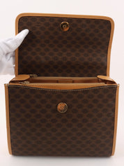 マカダムパターンロゴエンボス2wayバッグ　ブラウン