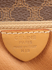 マカダムパターンロゴエンボス2wayバッグ　ブラウン