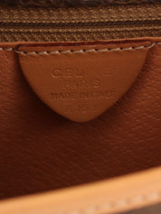 マカダムパターンロゴプレートショルダーバッグ ブラウン