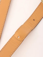 Macadam Pattern Logo Plate Shoulder Bag Brown