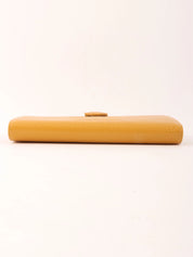 2000年頃製 キャビアスキンCCマークステッチロングウォレット マスタード