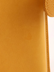 2000年頃製 キャビアスキンCCマークステッチロングウォレット マスタード