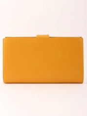 2000年頃製 キャビアスキンCCマークステッチロングウォレット マスタード