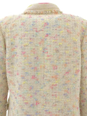2004 Tweed CC Mark Button Jacket, Ivory/Multi