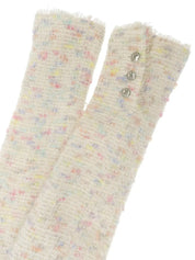 2004 Tweed CC Mark Button Jacket, Ivory/Multi