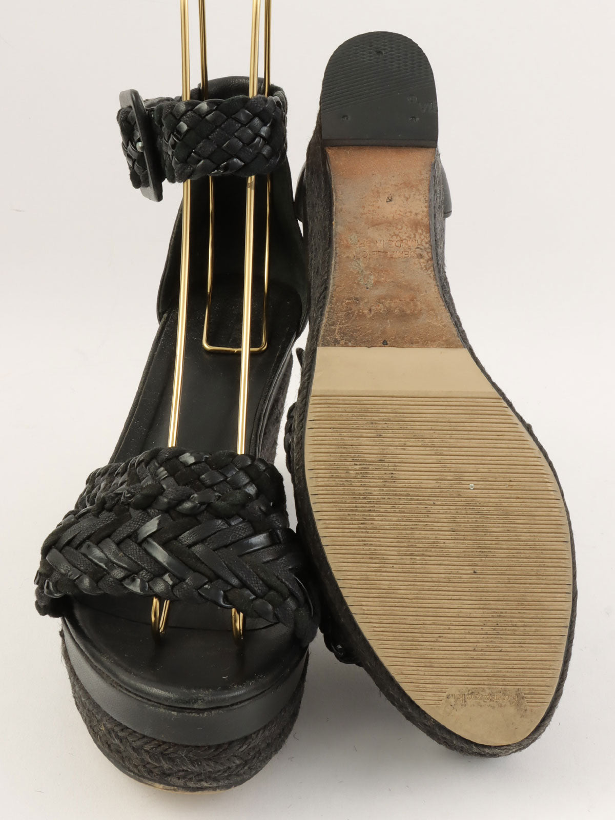 エスパドリーユウェッジソールサンダル ブラック