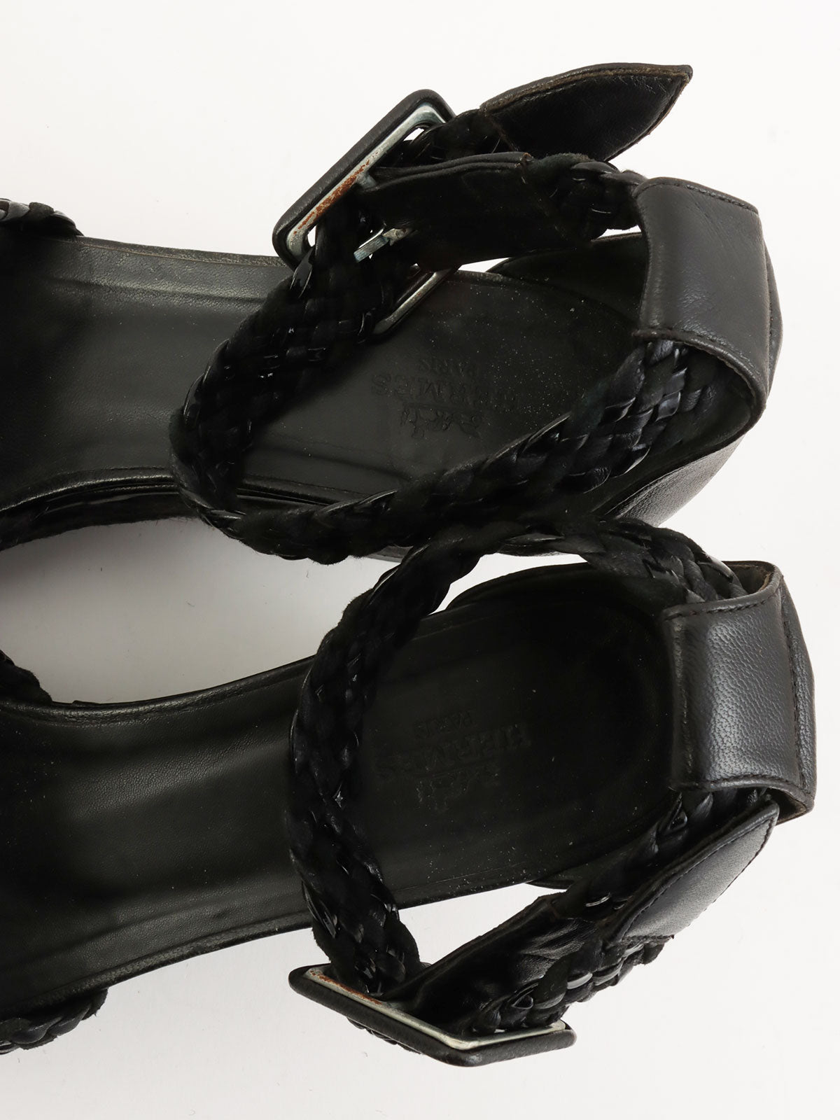 エスパドリーユウェッジソールサンダル ブラック