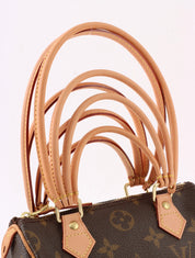 2008年製 キャンバスモノグラムミニスピーディカスタマイズ ブラウン