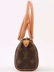 2008 帆布 Monogram Mini Speedy 定制棕色