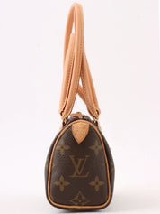 2008年製 キャンバスモノグラムミニスピーディカスタマイズ ブラウン