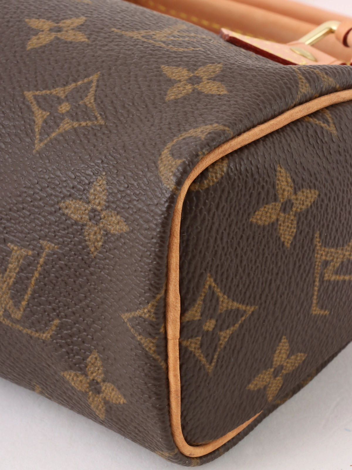 2008年製 キャンバスモノグラムミニスピーディカスタマイズ ブラウン