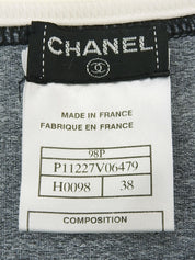 1998 CC Mark Embroidered Sleeveless Dress Gray/Multi