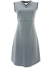 1998 CC Mark Embroidered Sleeveless Dress Gray/Multi