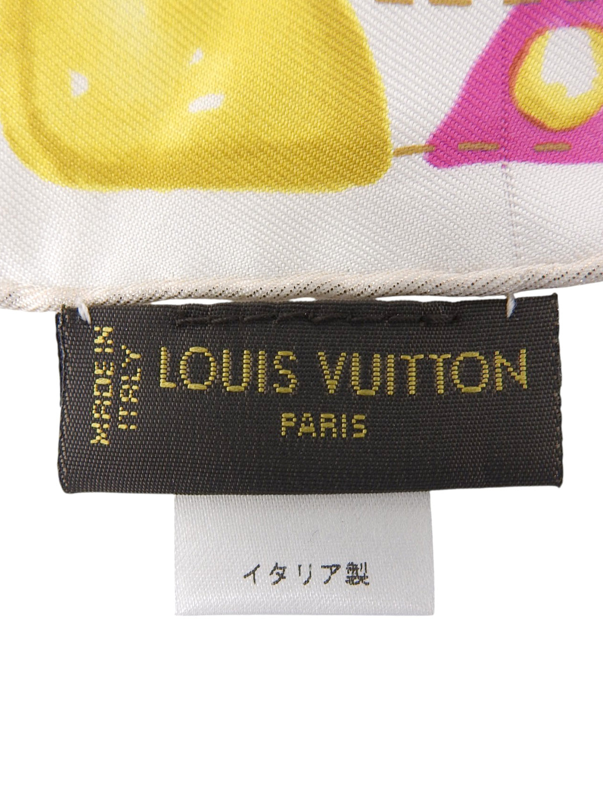 Multi-motif scarf in baby pink/multi