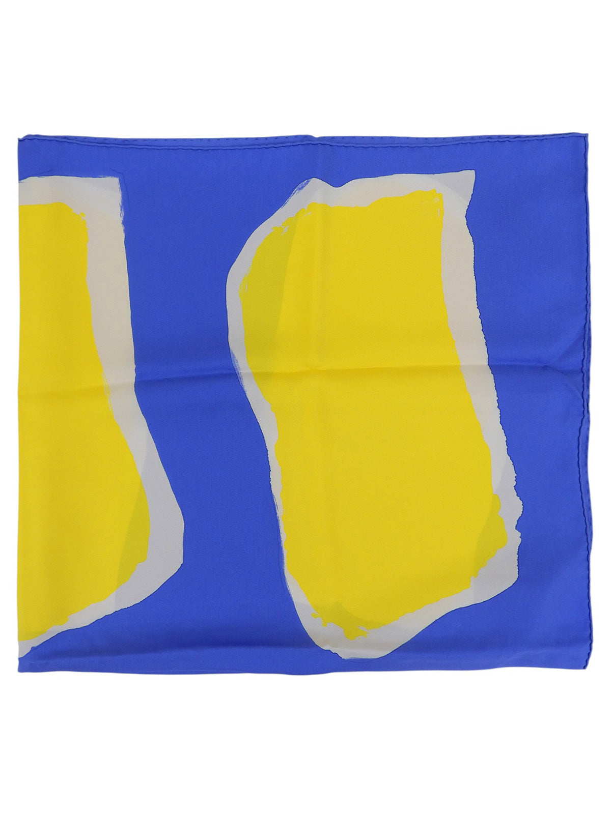 カレ90 Claude Viallatパターンスカーフ ブルー/イエロー