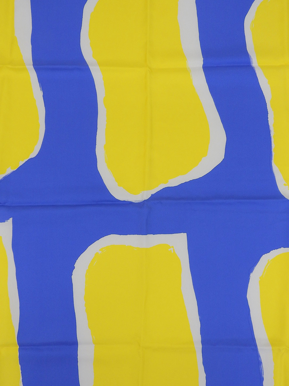 カレ90 Claude Viallatパターンスカーフ ブルー/イエロー