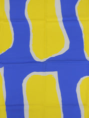 カレ90 Claude Viallatパターンスカーフ ブルー/イエロー