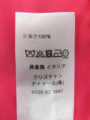 蝴蝶图案丝巾 粉色/蓝色