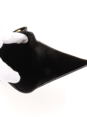 2000年頃製　キャビアスキンCCマークステッチロングウォレット　ブラック