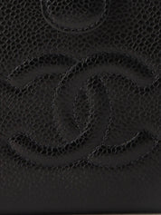 2000 Caviar Skin CC Mark Stitch 黑色长款钱包