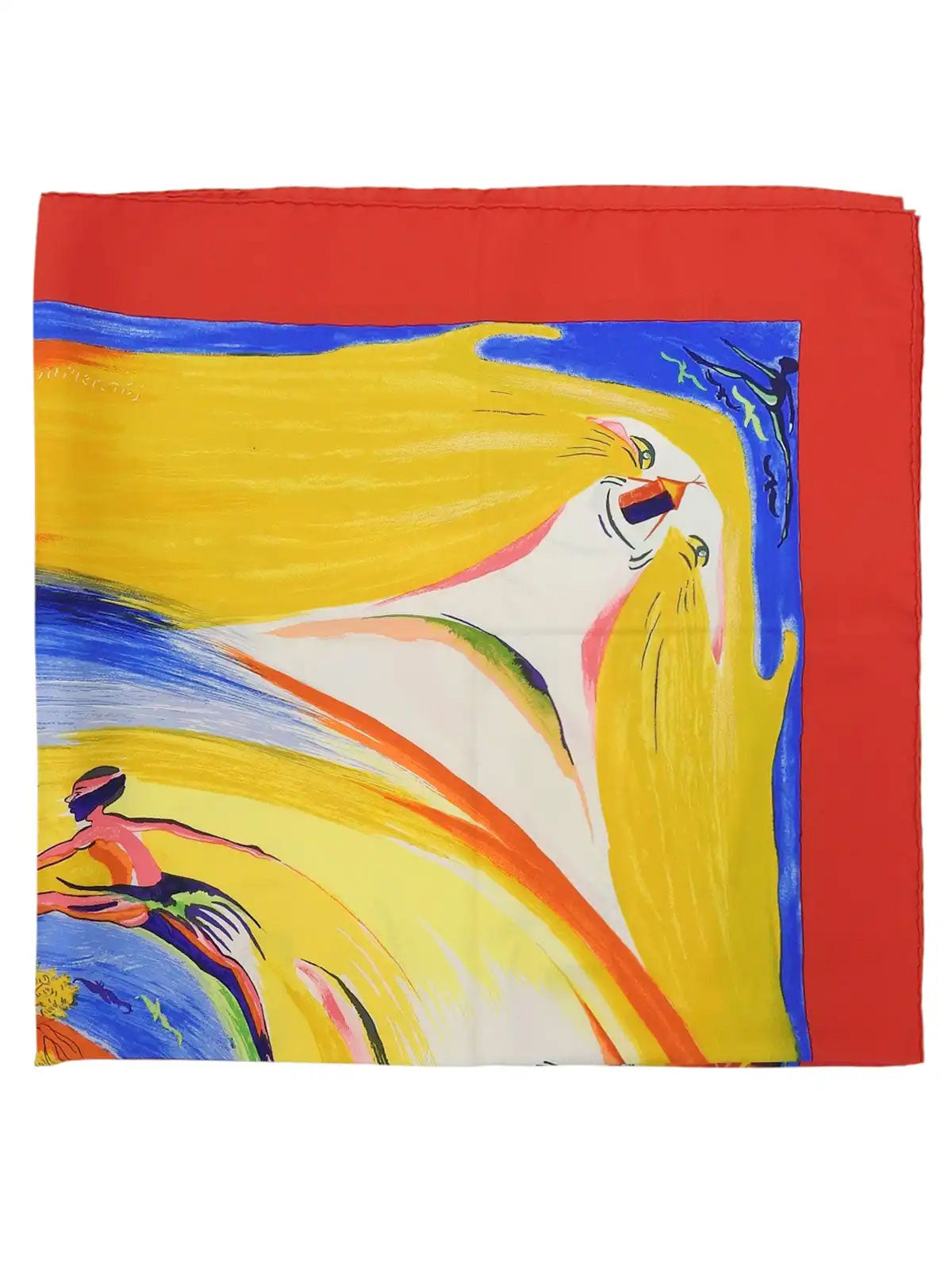 Carré 90 Smiles in Third Millenary Pattern Scarf, Red/Multi