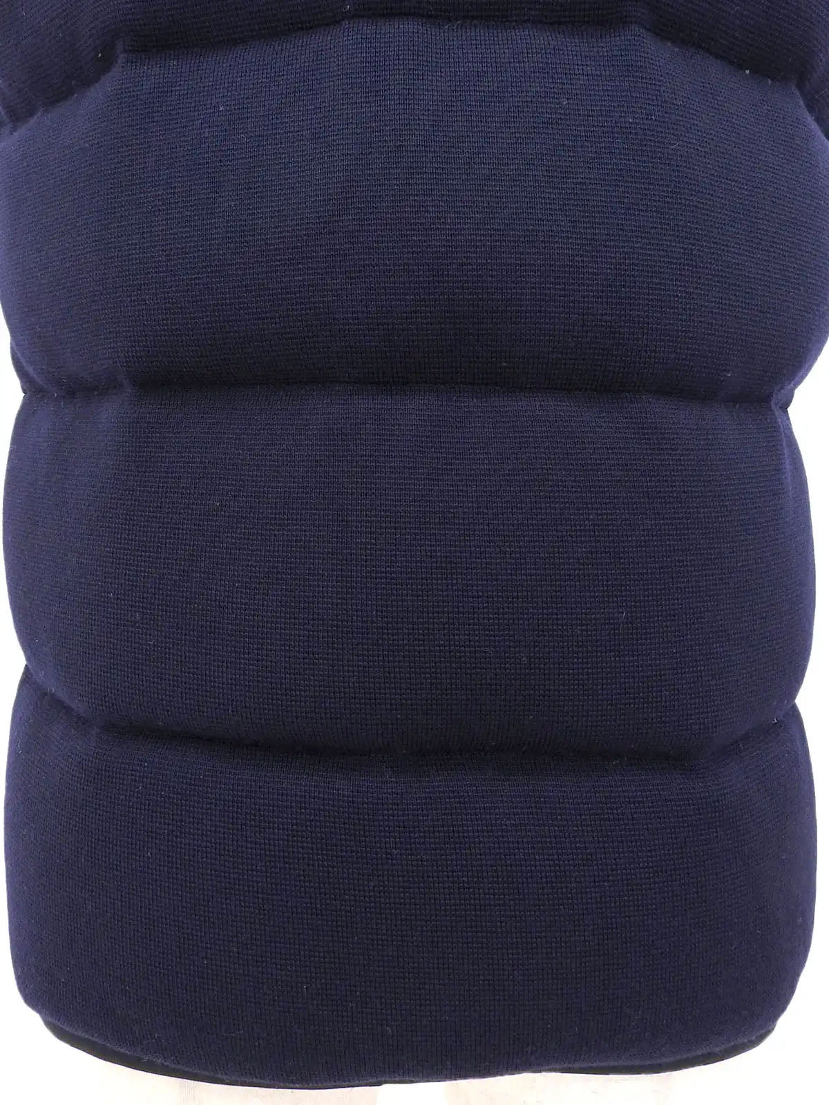 ウールナイロンコンビロゴジップアップダウンベスト ネイビー