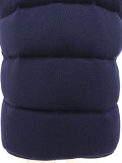 ウールナイロンコンビロゴジップアップダウンベスト ネイビー