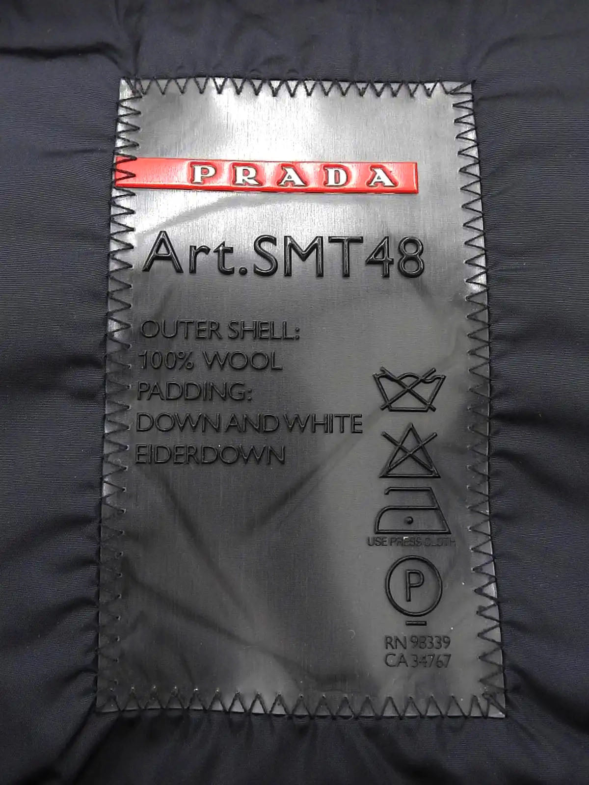 ウールナイロンコンビロゴジップアップダウンベスト ネイビー