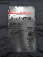 ウールナイロンコンビロゴジップアップダウンベスト ネイビー