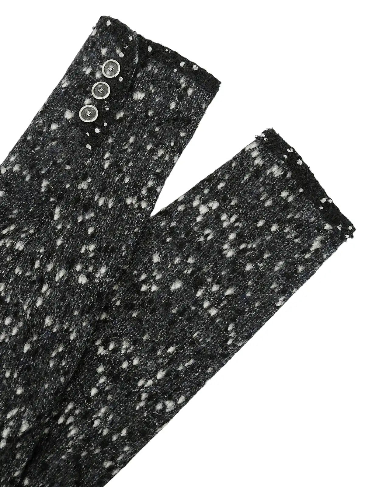 2001年製　ウールCCマークボタントリムデザインジャケット　グレー/ネイビー