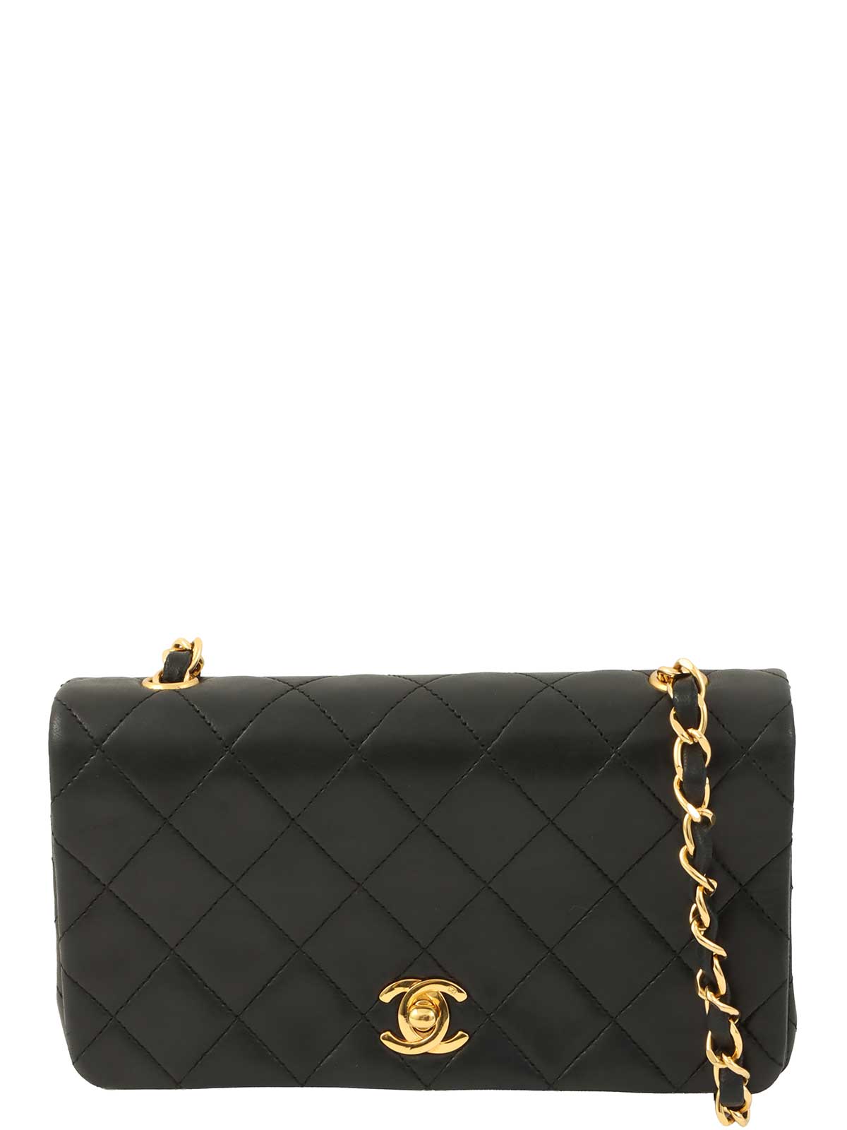 1990年頃製　ラムスキンフルフラップチェーンバッグ　ミニ