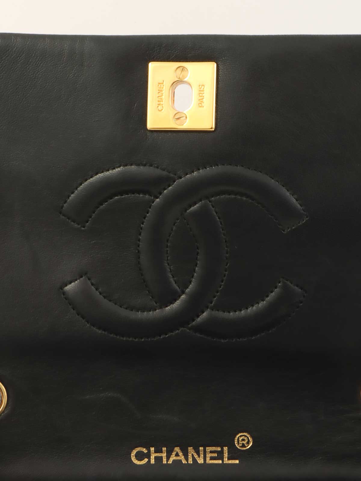 1990年頃製　ラムスキンフルフラップチェーンバッグ　ミニ