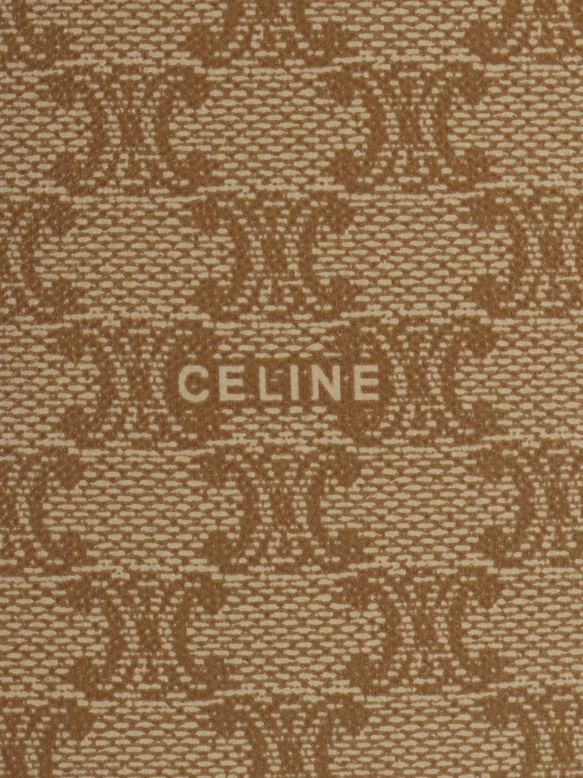 Macadam Pattern Logo Plate Shoulder Bag, Beige