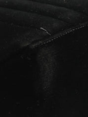 1995年頃製 ベルベットマドモアゼルステッチCCターンロックチェーンハンドバッグ ブラック