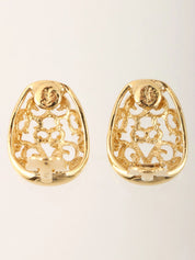 Design Cutout Earrings Gold