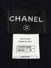 ツイードCCマークステッチジャケット　ネイビー