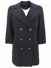 ツイードCCマークステッチジャケット　ネイビー