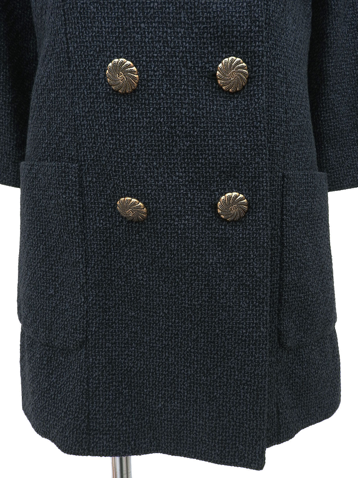 ツイードCCマークステッチジャケット ネイビー