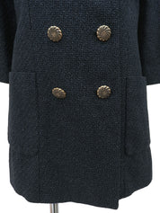 ツイードCCマークステッチジャケット ネイビー