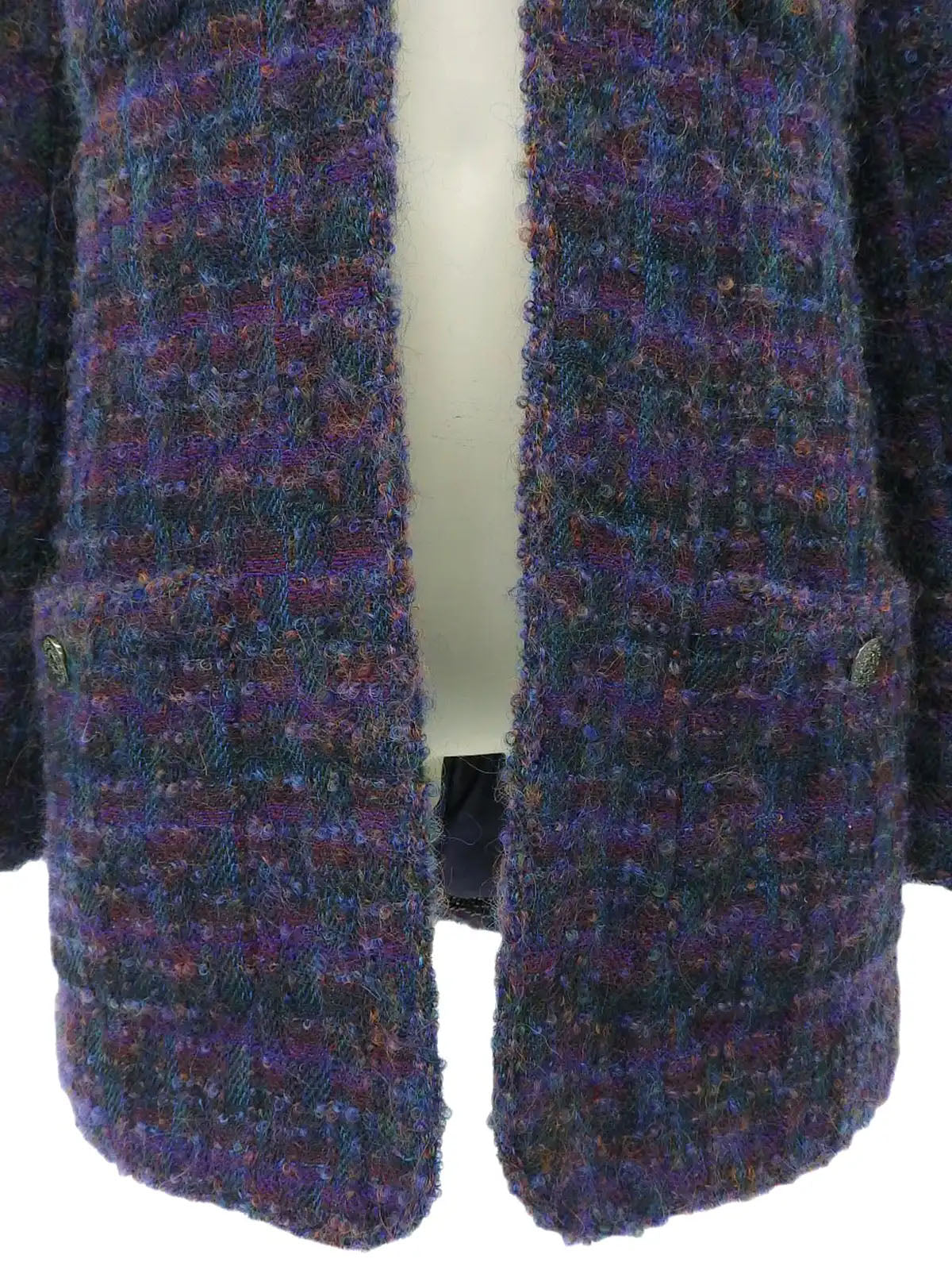 1997 CC Mark Button Tweed Jacket Purple/Multi