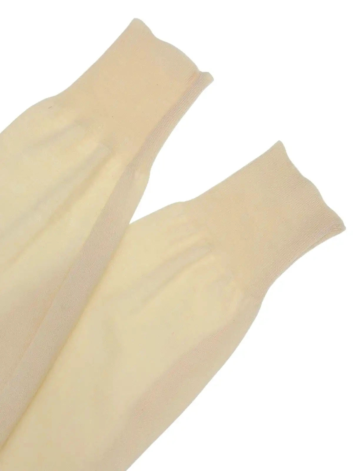 Wool and silk combination logo pattern long sleeve top in cream