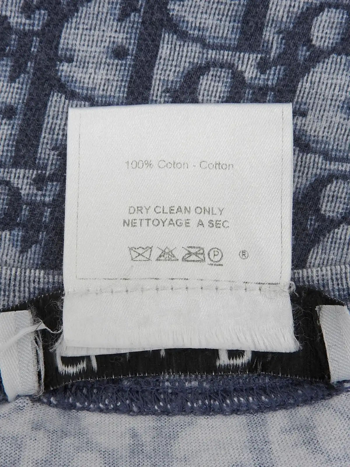 Trotter Pattern Half Sleeve Top in Navy/White