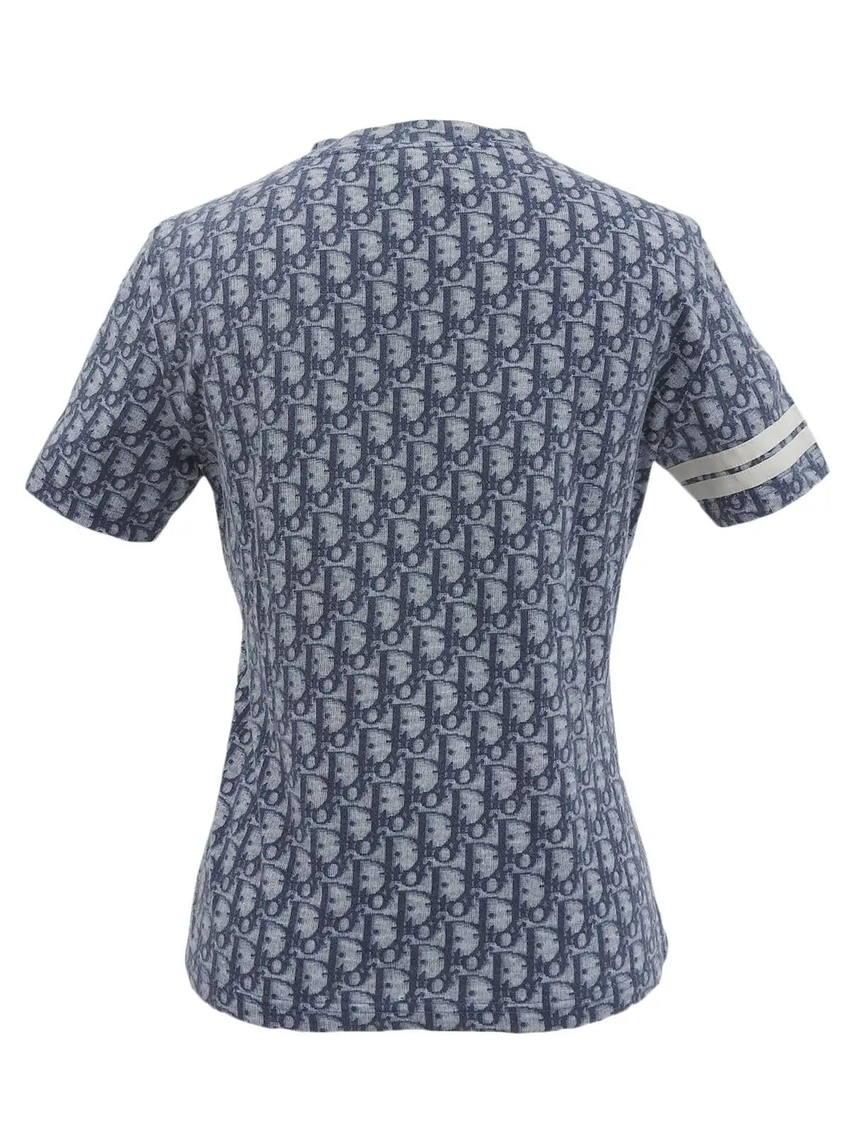 Trotter Pattern Half Sleeve Top in Navy/White
