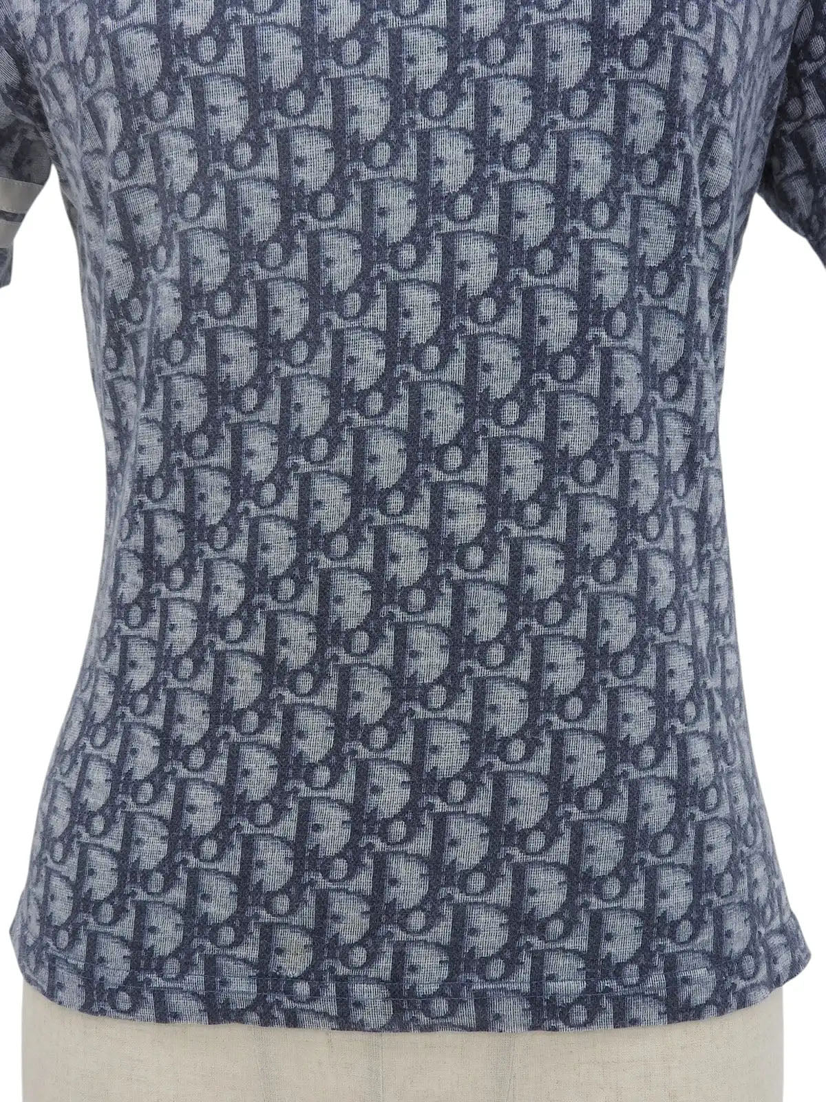 Trotter Pattern Half Sleeve Top in Navy/White