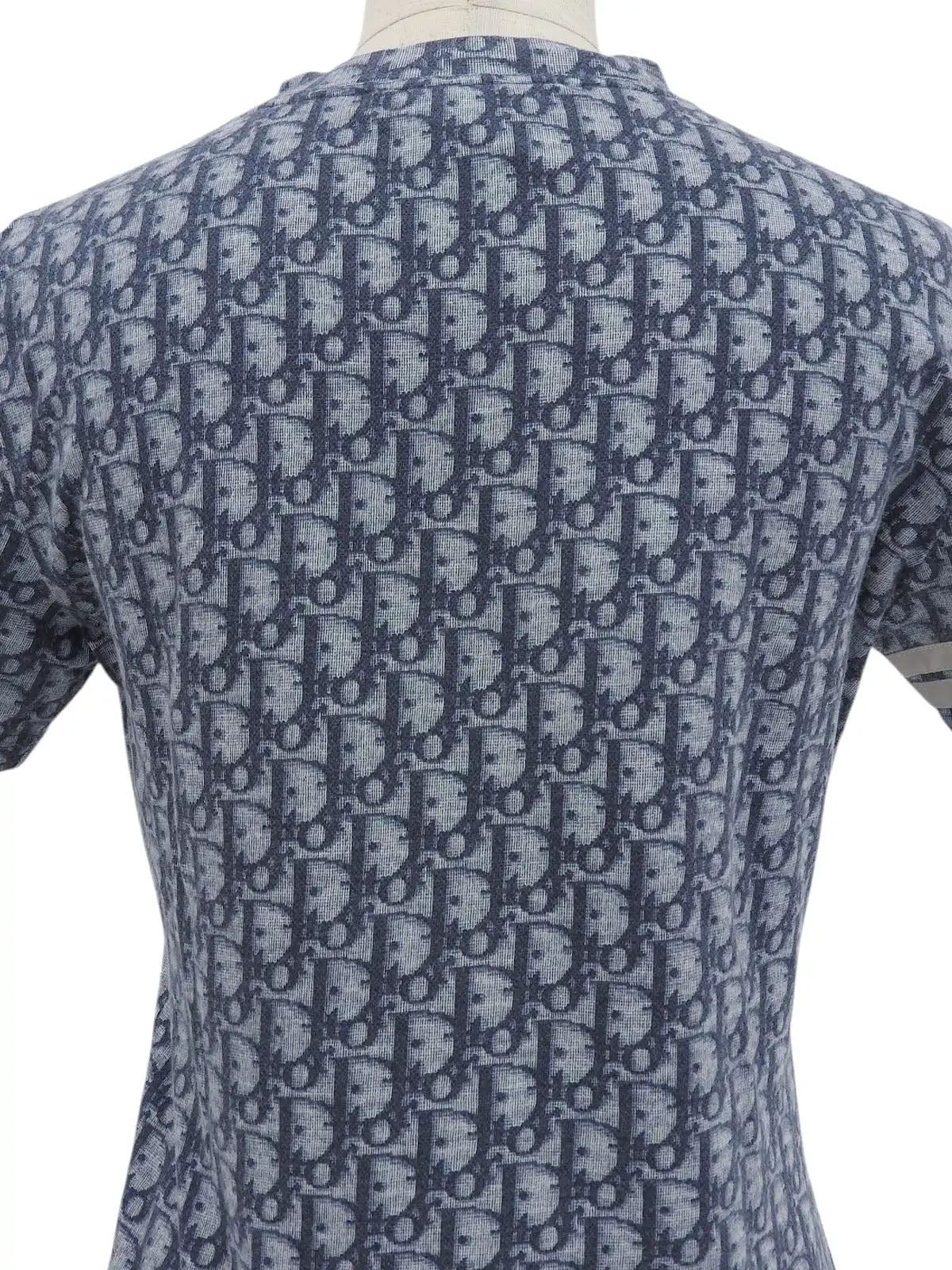 Trotter Pattern Half Sleeve Top in Navy/White